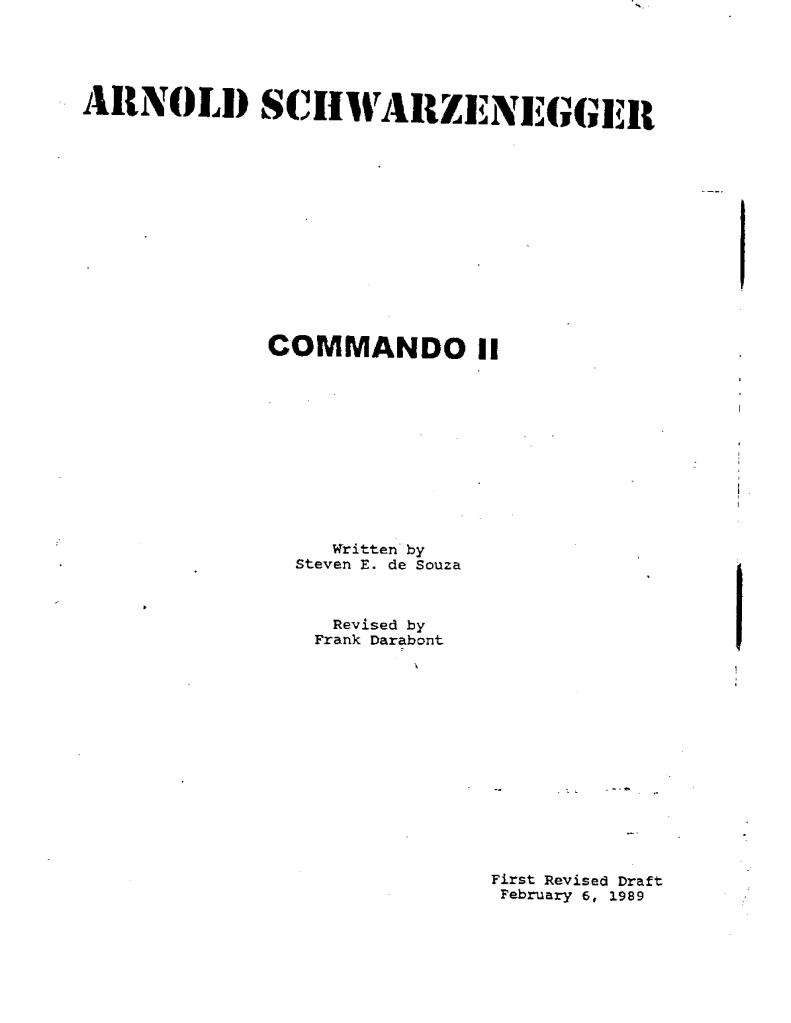 No Chance! Commando II: The Lost Screenplay